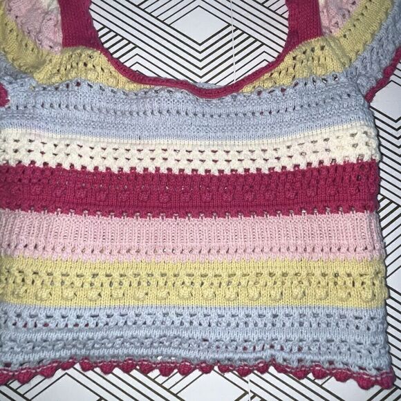 Sincerely Jules Crocheted Crop Top Women’s Size XS Mermaidcore Festival - Picture 3 of 8